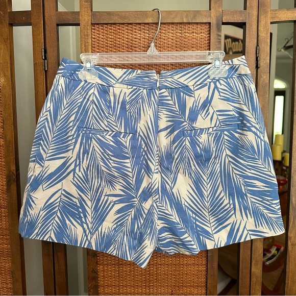 RACHEL ROY ivory and Blue Palm Skort Shorts size 10 - Picture 3 of 8